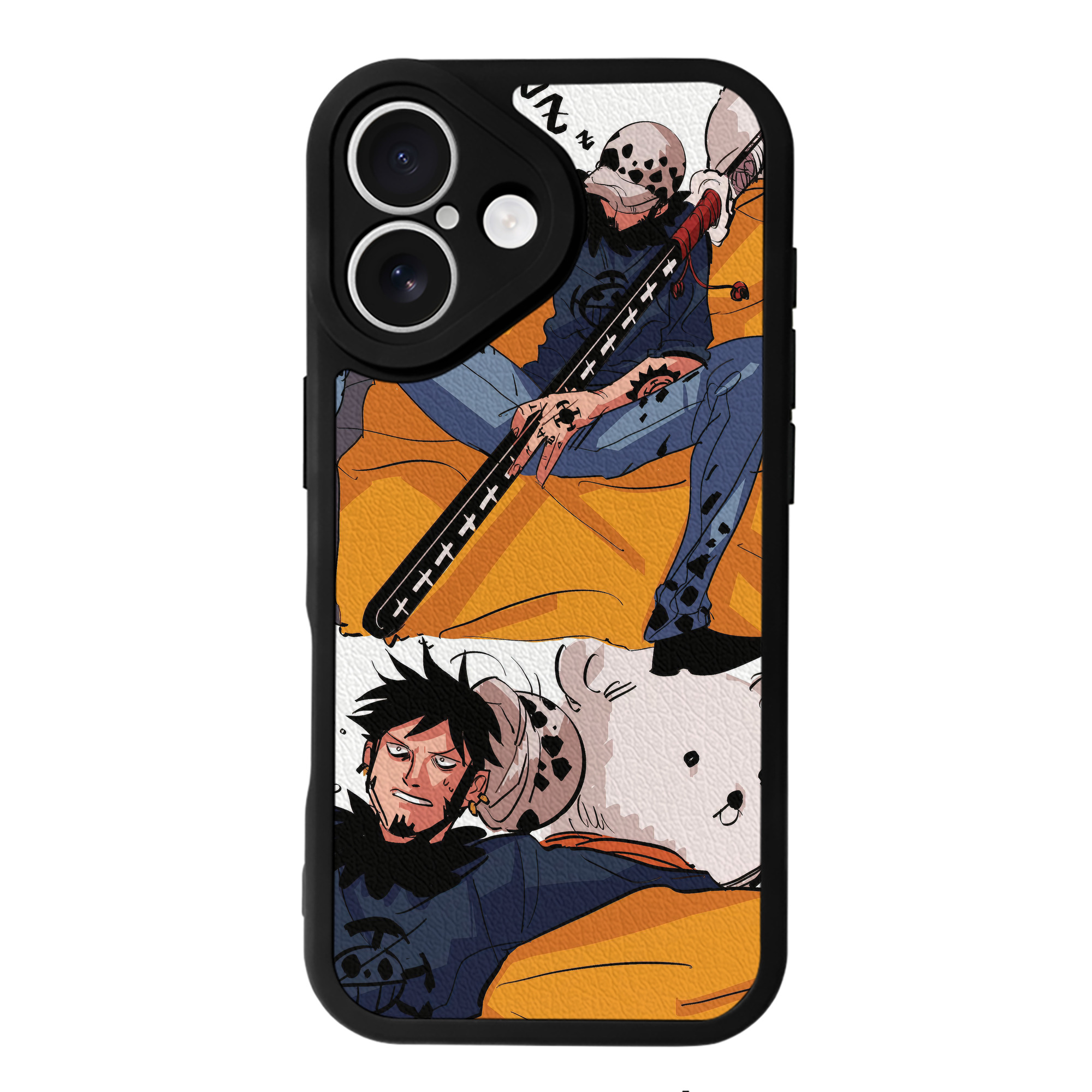 （画像用） ワンピース ONE PIECE 【iPhone 16シリーズ対応】シリコンスマホケース（レザー調） 材質：シリコン
